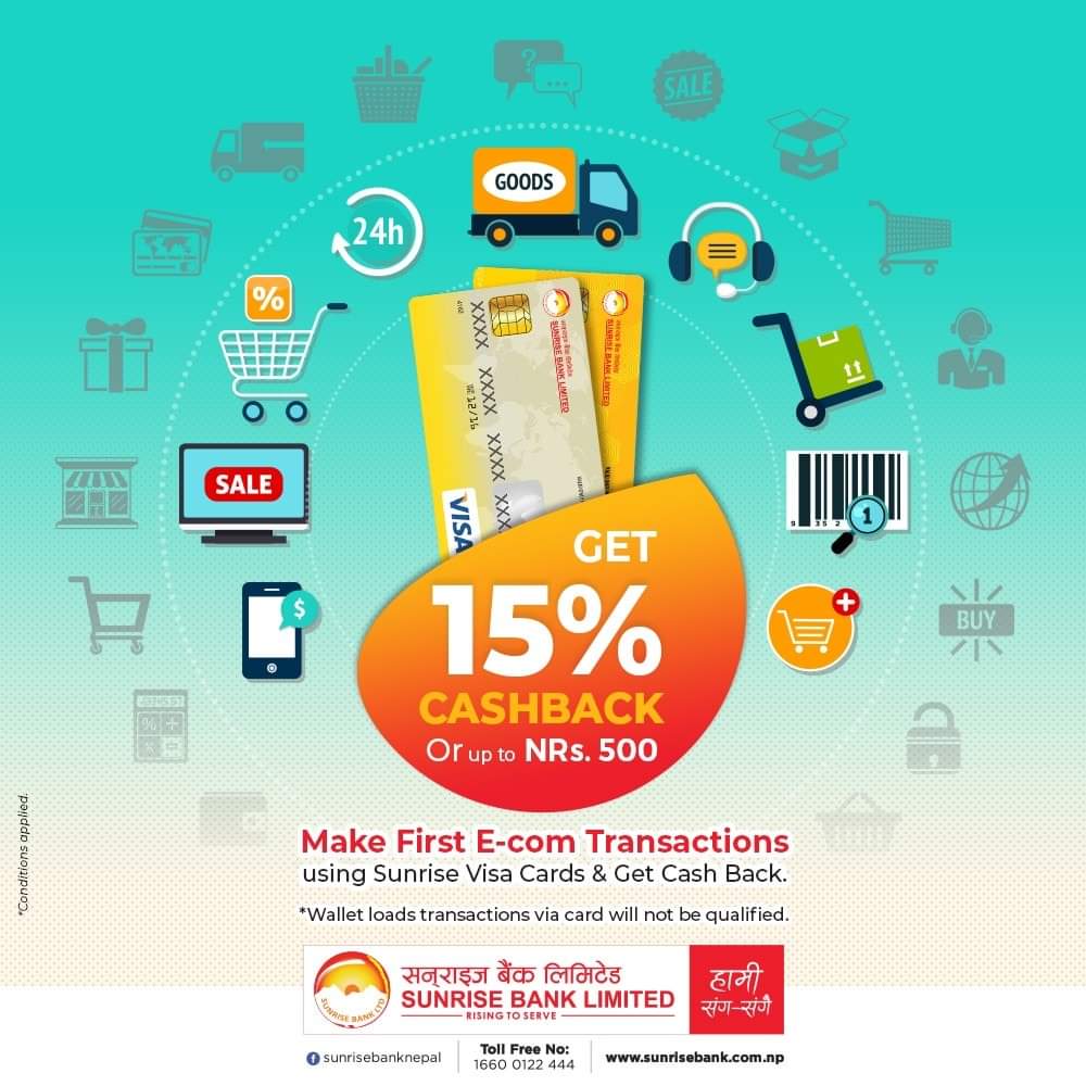 15% Cashback on Sunrise Bank Smart App